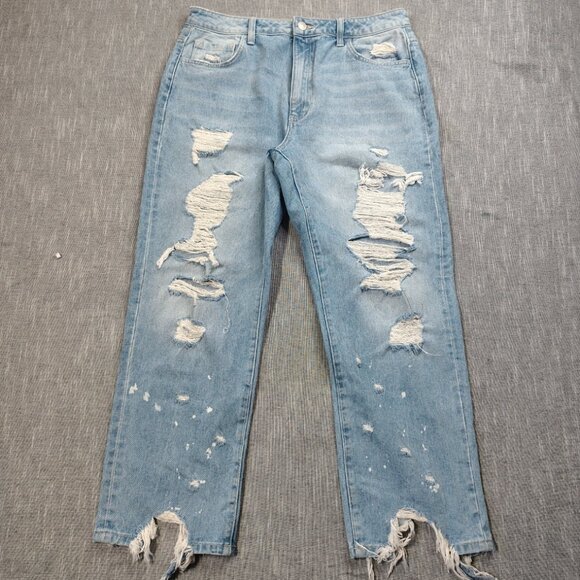 Flying Monkey Jeans Womens Size 30 Blue Best Part Super High Rise Rigid Straight - Picture 1 of 12